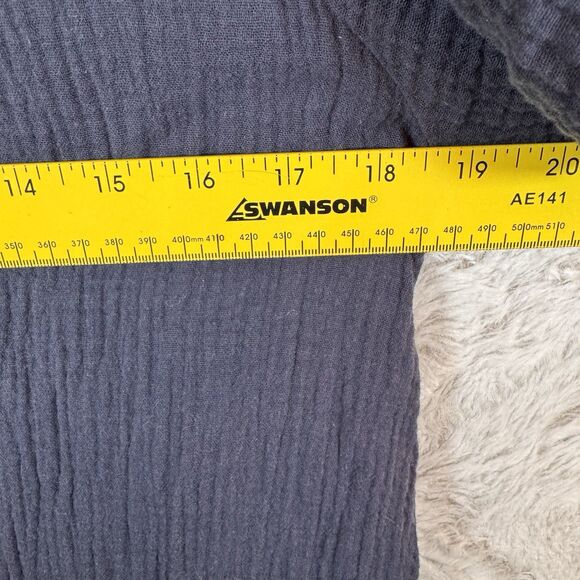 Madewell Dress S Lightspun Butterfly Square‎ Neck Mini Navy Blue Coastal Beach - Picture 10 of 11